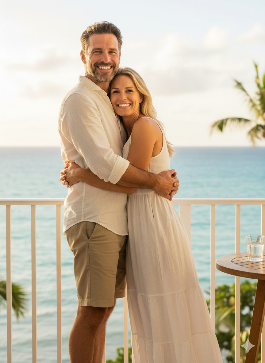 Happy couple representing confidence and results from BOOSTARO